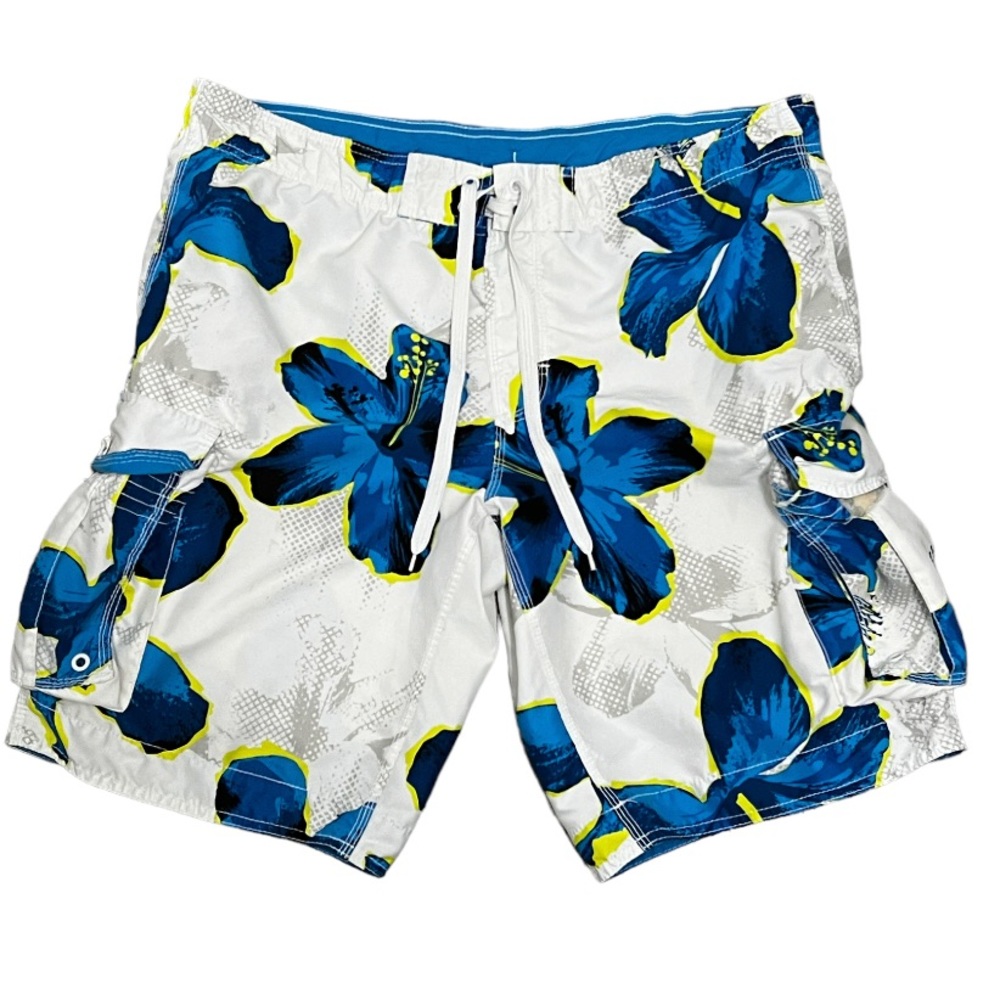 Arizona Men's Medium Swim Trunks Board Shorts Mesh Lining Pockets Hawaiian Surf
